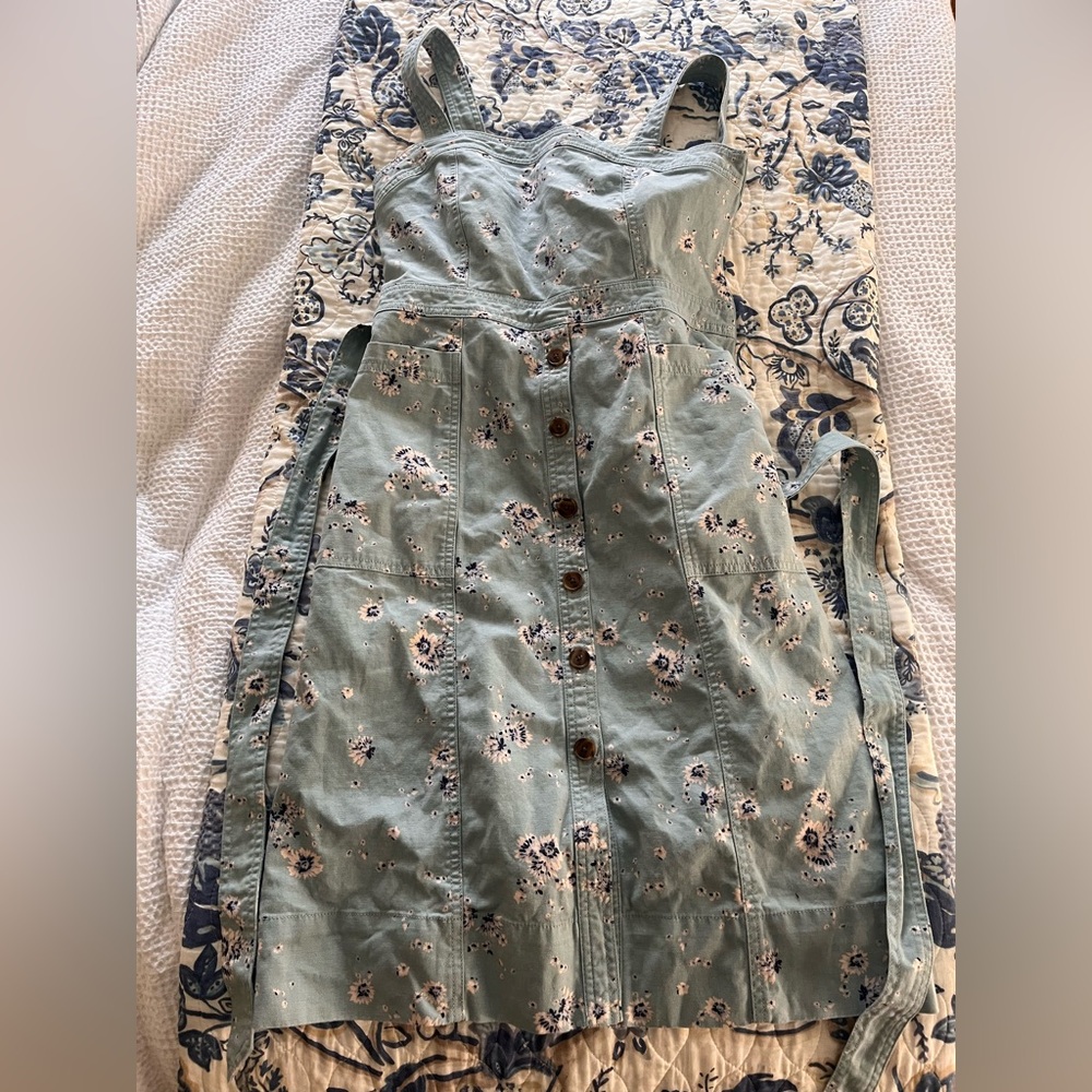 GAP Sage Floral Midi Dress